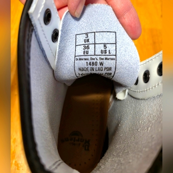 Dr. Martens White Lace Up Boots - Picture 5 of 8
